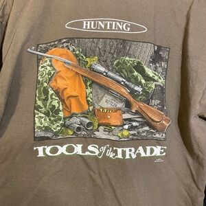 Tools of the Trade “Hunting” Tshirt with stain on right sleeve as shown